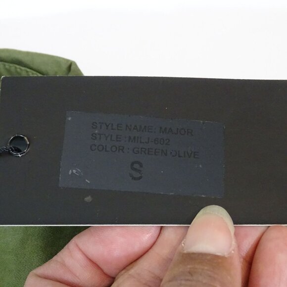 Indigo Star Military Field Jacket Olive Green Men Size S Button Up Patch Pockets - Picture 9 of 15